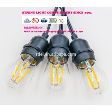 Luz de cadena SL-17 E26 E 27 S 14 con cable de alimentación y enchufe certificados UL BOMBILLAS LED